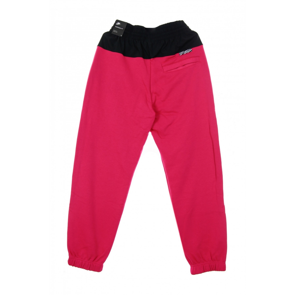 pantalone tuta felpato donna sportswear icon clash jogger mix heritage FIREBERRY/WHITE
