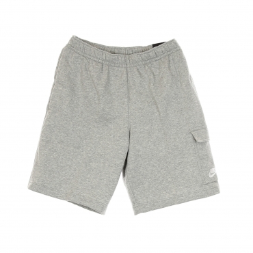 pantalone corto tuta felpato uomo m sportswear club basketball cargo short DK GREY HEATHER/MATTE SILVER/WHITE