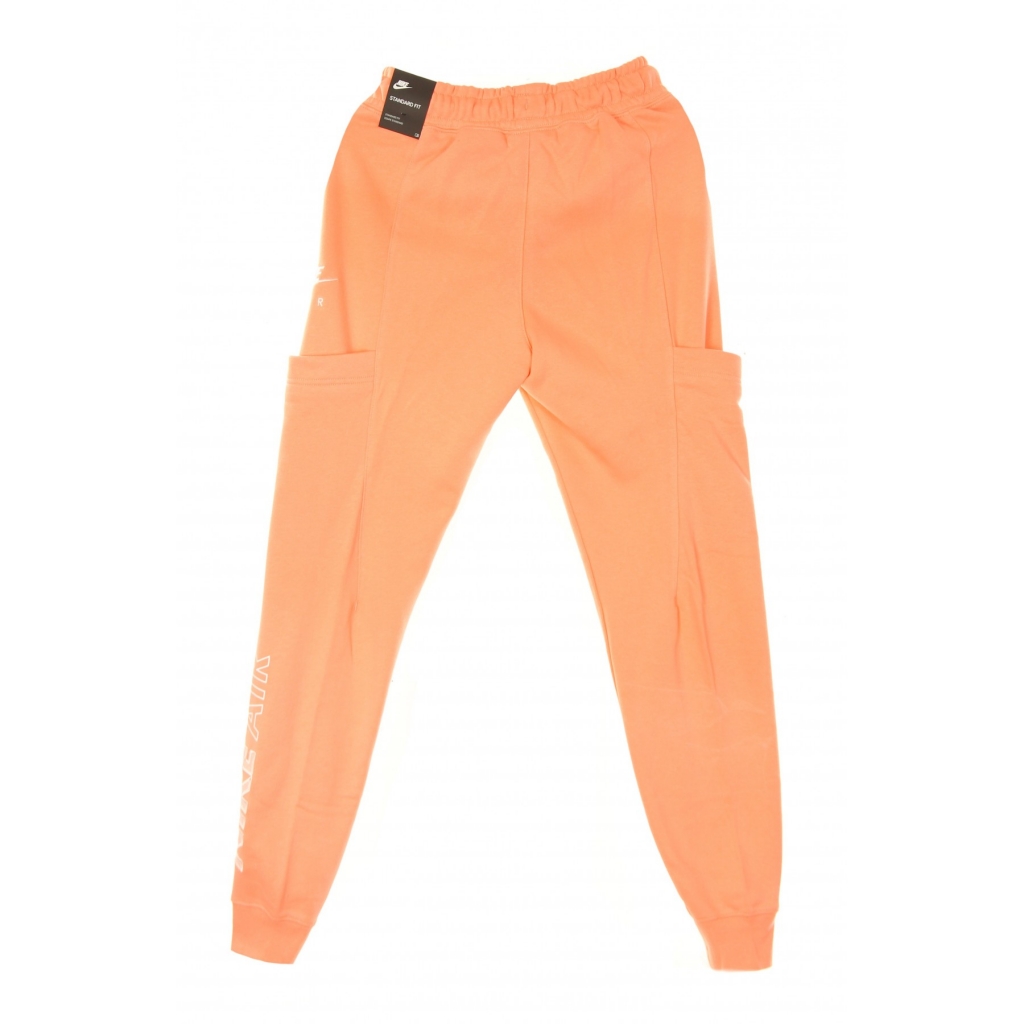 pantalone tuta felpato donna sportswear air pant fleece mr CRIMSON BLISS/WHITE