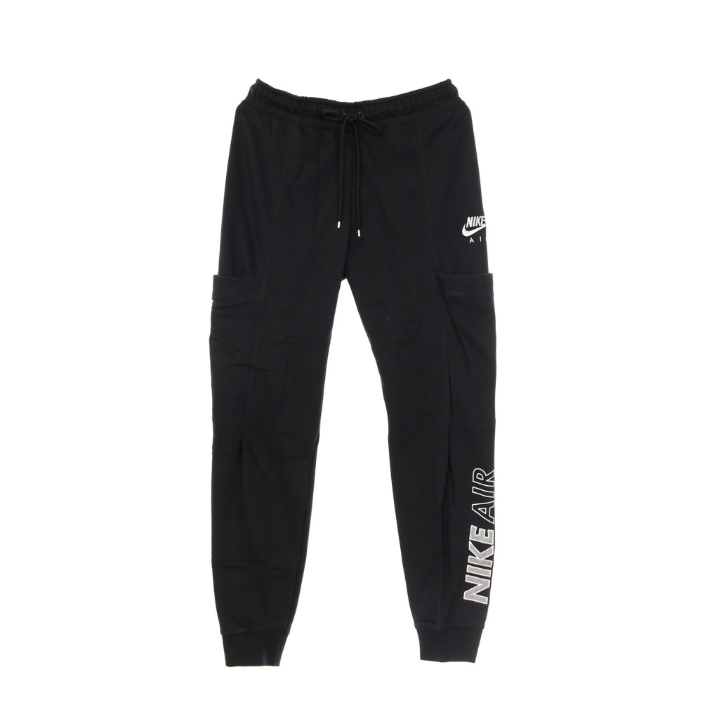 pantalone tuta felpato donna sportswear air pant fleece mr BLACK/WHITE