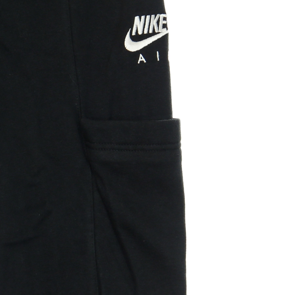 pantalone tuta felpato donna sportswear air pant fleece mr BLACK/WHITE