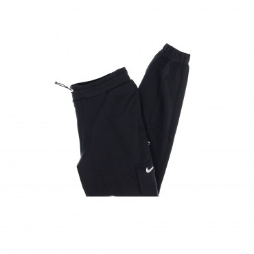 pantalone tuta felpato donna w sportswear  swoosh pant ft mr BLACK/WHITE