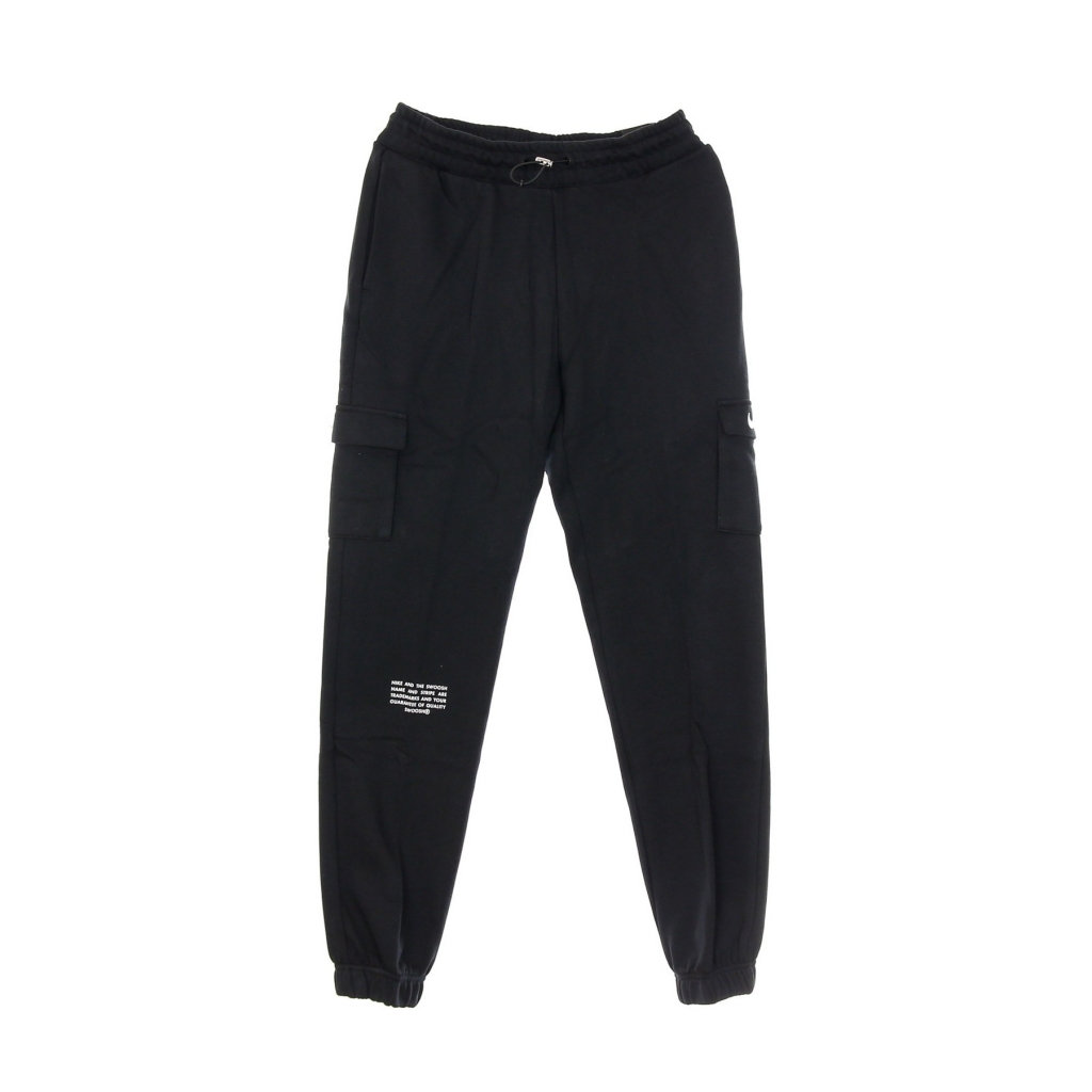 pantalone tuta felpato donna w sportswear  swoosh pant ft mr BLACK/WHITE