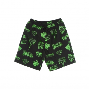 costume bermuda uomo horns allover boardshort BLACK