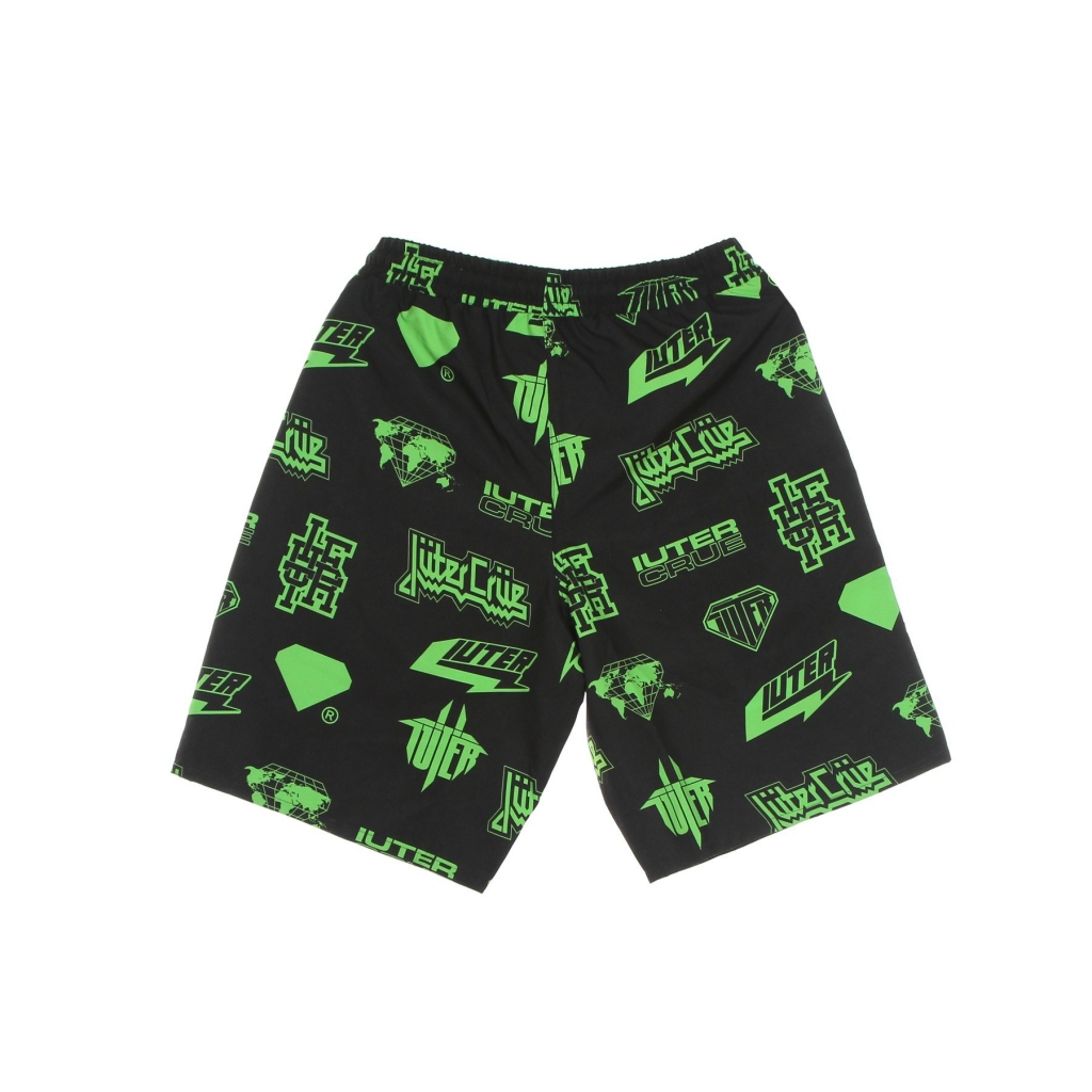 costume bermuda uomo horns allover boardshort BLACK