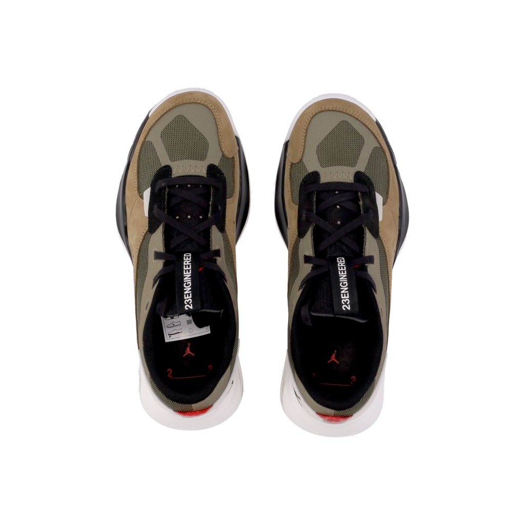 scarpa bassa uomo jordan air 200e MEDIUM OLIVE/UNIVERSITY RED/SUMMIT WHITE