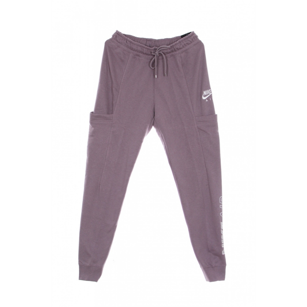pantalone tuta felpato donna sportswear air pant fleece mr PURPLE SMOKE/WHITE