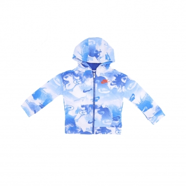 felpa leggera cappuccio zip bambino daze ft full zip hoodie WHITE