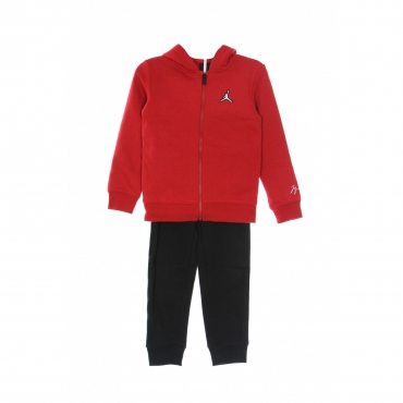 completo tuta bambino essentials fleece set BLACK/GYM RED