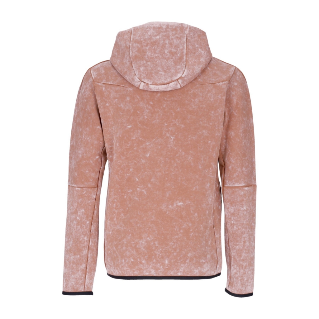 felpa leggera cappuccio zip uomo sportswear tech fleece wash full-zip hoodie MINERAL CLAY/BLACK