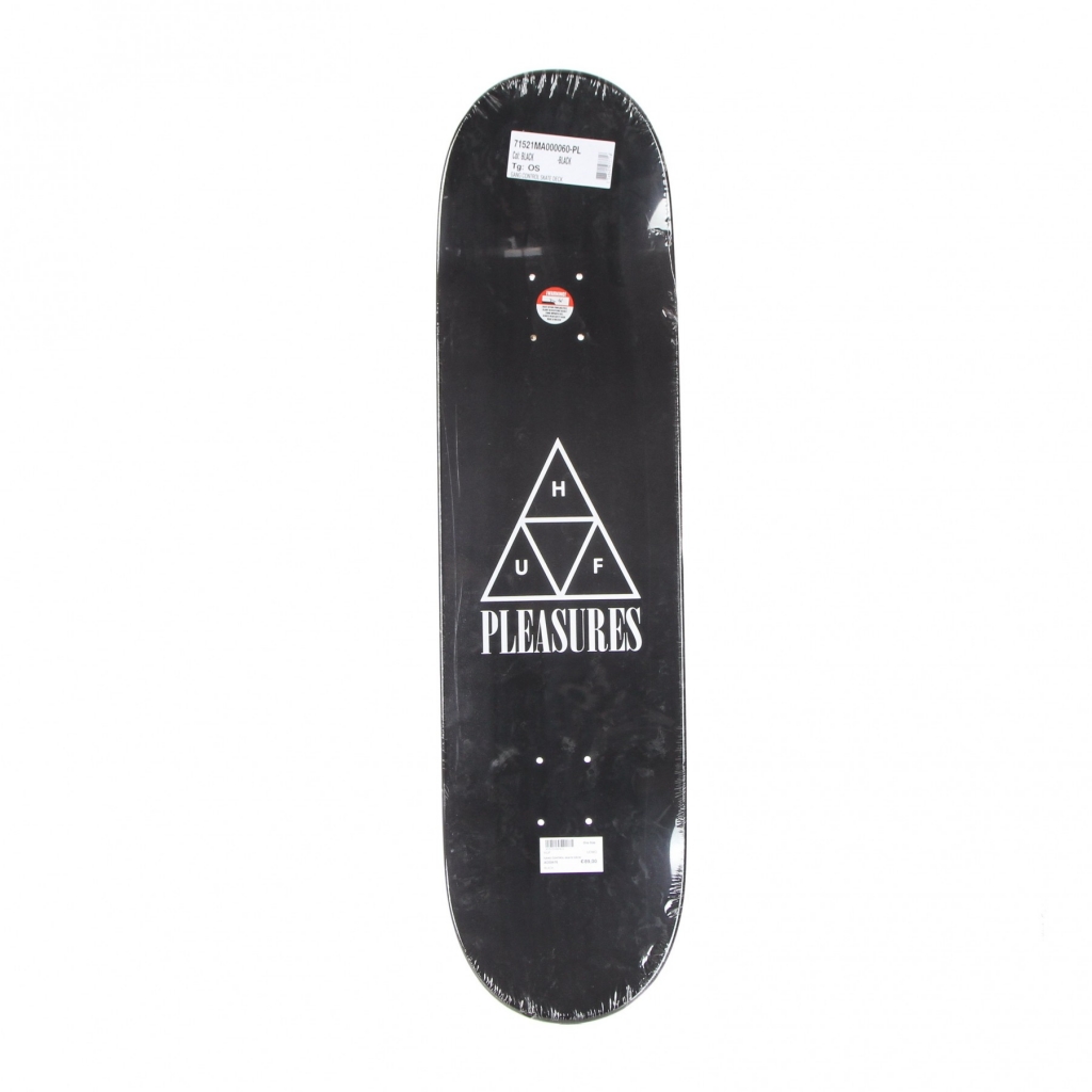 tavola uomo gang control skate deck x pleasures BLACK