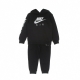 completo tuta bambino nike air po hoodie +pant set BLACK