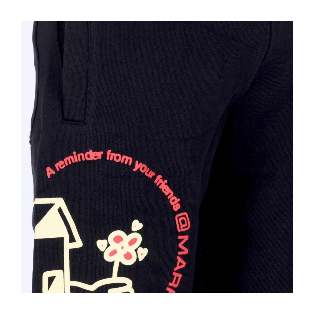 pantalone tuta felpato uomo peace and power sweatpants BLACK