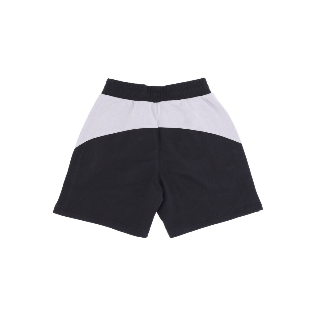 pantalone corto tuta felpato uomo fleece short BLACK/WHITE