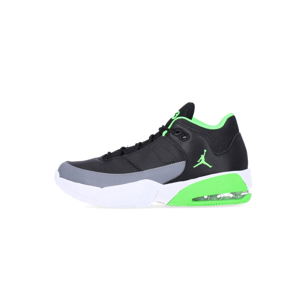 scarpa basket uomo jordan max aura 3 BLACK GREEN STRIKE COOL GREY WHITE
