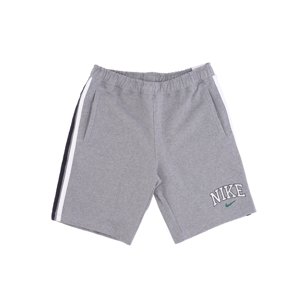 pantalone corto tuta felpata uomo sportswear retro fleece short bb DK GREY HEATHER