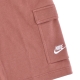 pantalone corto tuta felpato uomo m sportswear club basketball cargo short MINERAL CLAY/MINERAL CLAY/WHITE