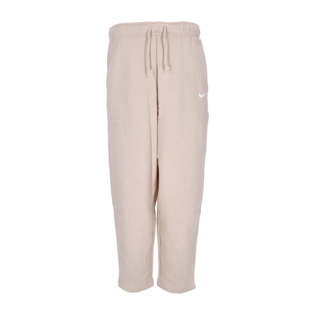 pantalone tuta felpato donna w essentials collection fleece curve pants SANDDRIFT/WHITE