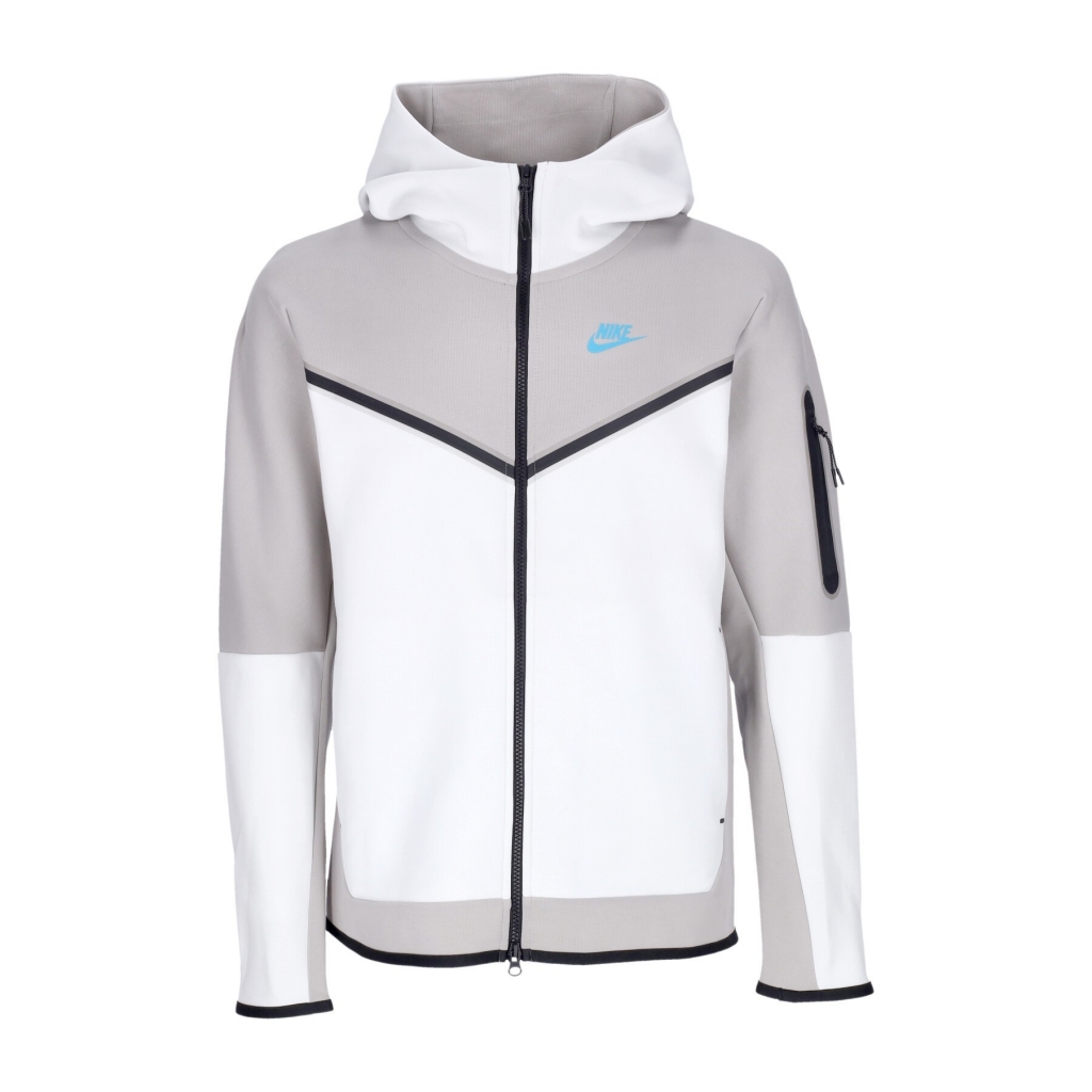 felpa leggera cappuccio zip uomo sportswear tech fleece full-zip hoodie LT IRON ORE/SUMMIT WHITE/BALTIC BLUE
