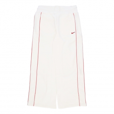 pantalone tuta felpato donna w sportswear open-hem sw fleece pant SAIL/SAIL/UNIVERSITY RED