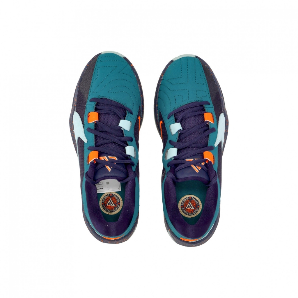 scarpa basket uomo zoom freak 5 GEODE TEAL/PURPLE INK/TOTAL ORANGE/JADE ICE