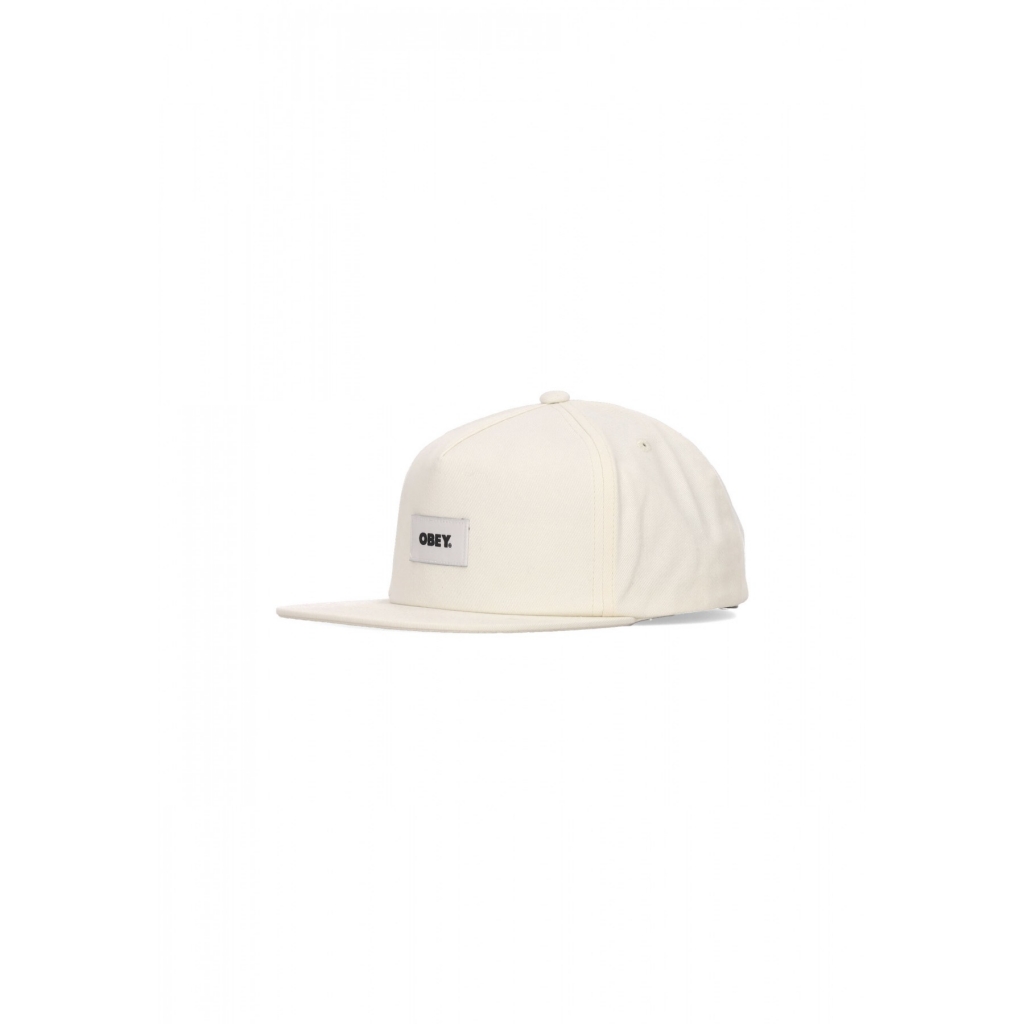 cappellino visiera piatta uomo bold label organic strapback ii UNBLEACHED