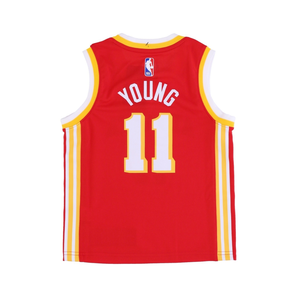 canotta basket bambino nba replica icon road jersey no 11 trae young atlhaw ORIGINAL TEAM COLORS