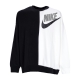 felpa leggera girocollo donna sportswear fleece over-oversized crew  dance BLACK/WHITE