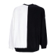 felpa leggera girocollo donna sportswear fleece over-oversized crew  dance BLACK/WHITE