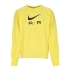 felpa leggera girocollo uomo sportswear air french terry crew YELLOW STRIKE/BLACK