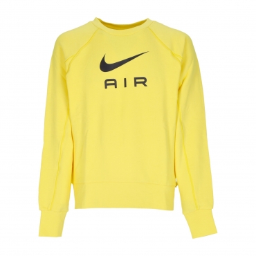 felpa leggera girocollo uomo sportswear air french terry crew YELLOW STRIKE/BLACK