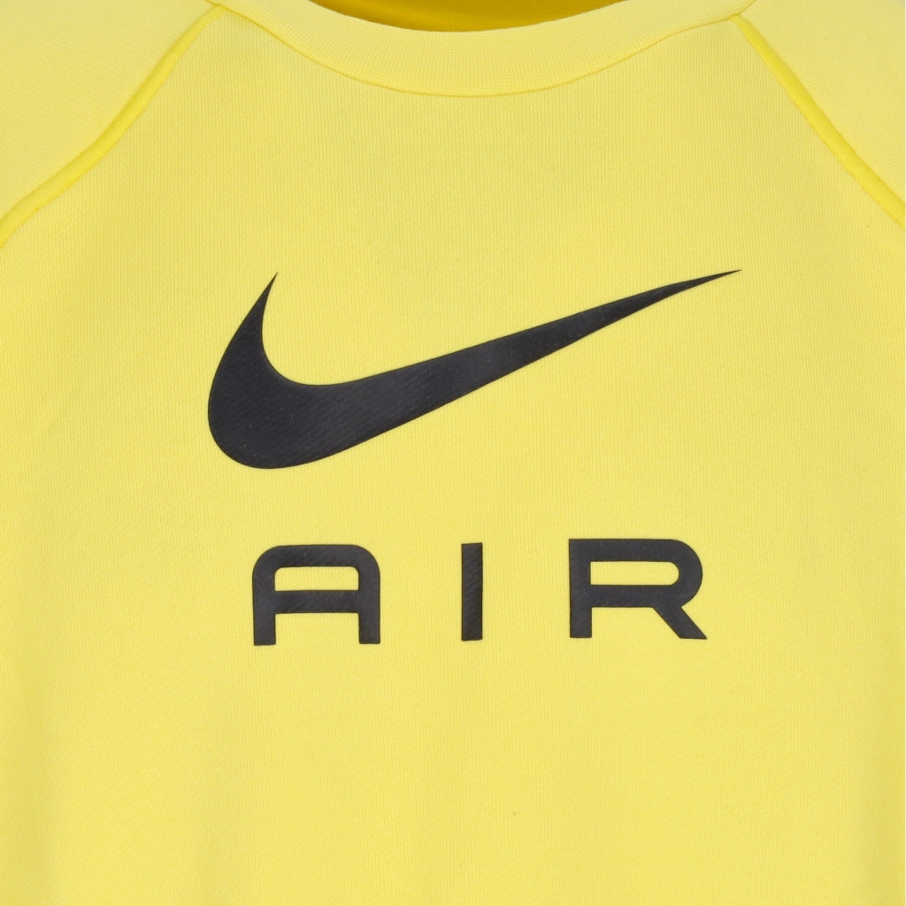 felpa leggera girocollo uomo sportswear air french terry crew YELLOW STRIKE/BLACK