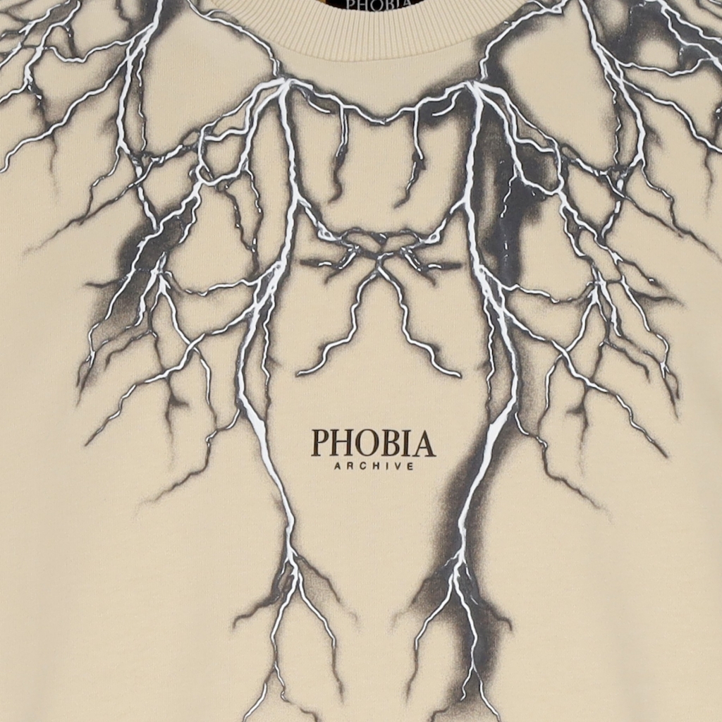 maglietta uomo front lightning tee BEIGE/BLACK