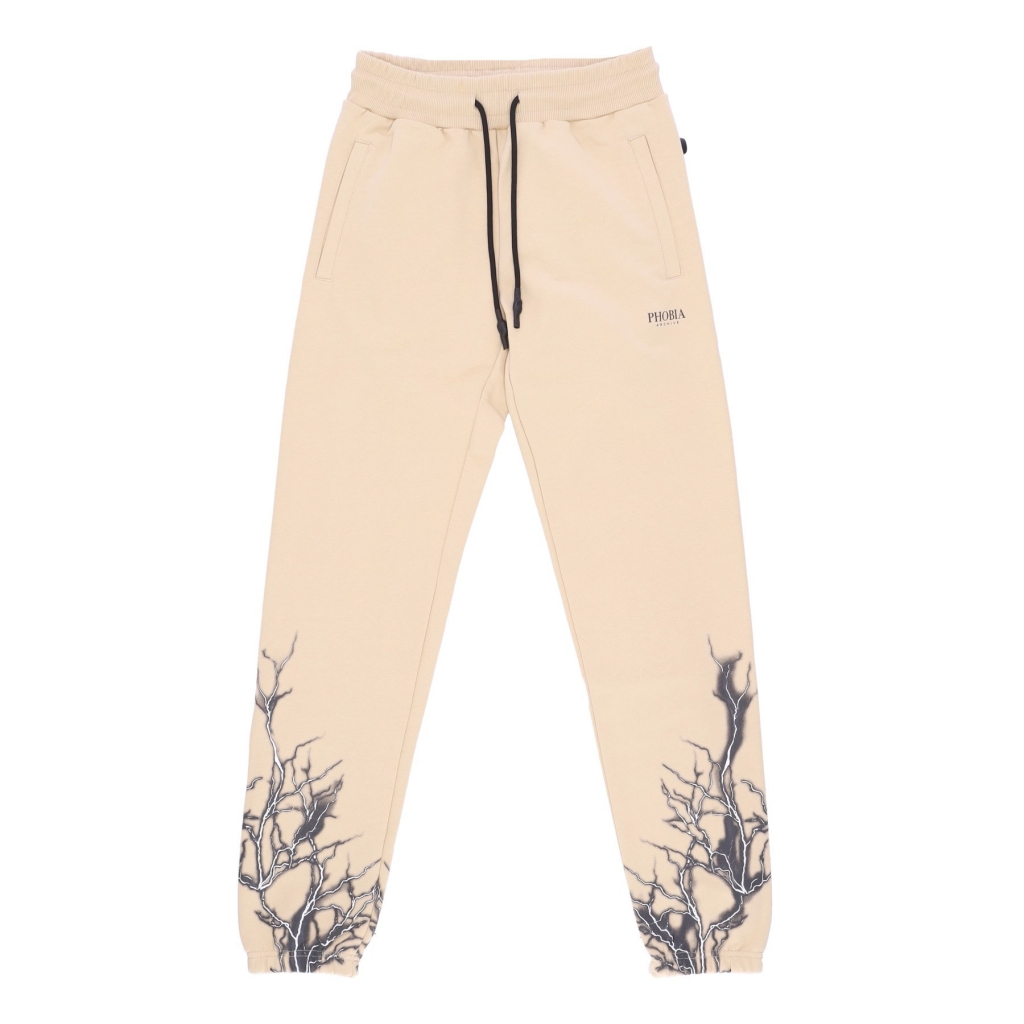 pantalone tuta leggero uomo lightning pants BEIGE/BLACK