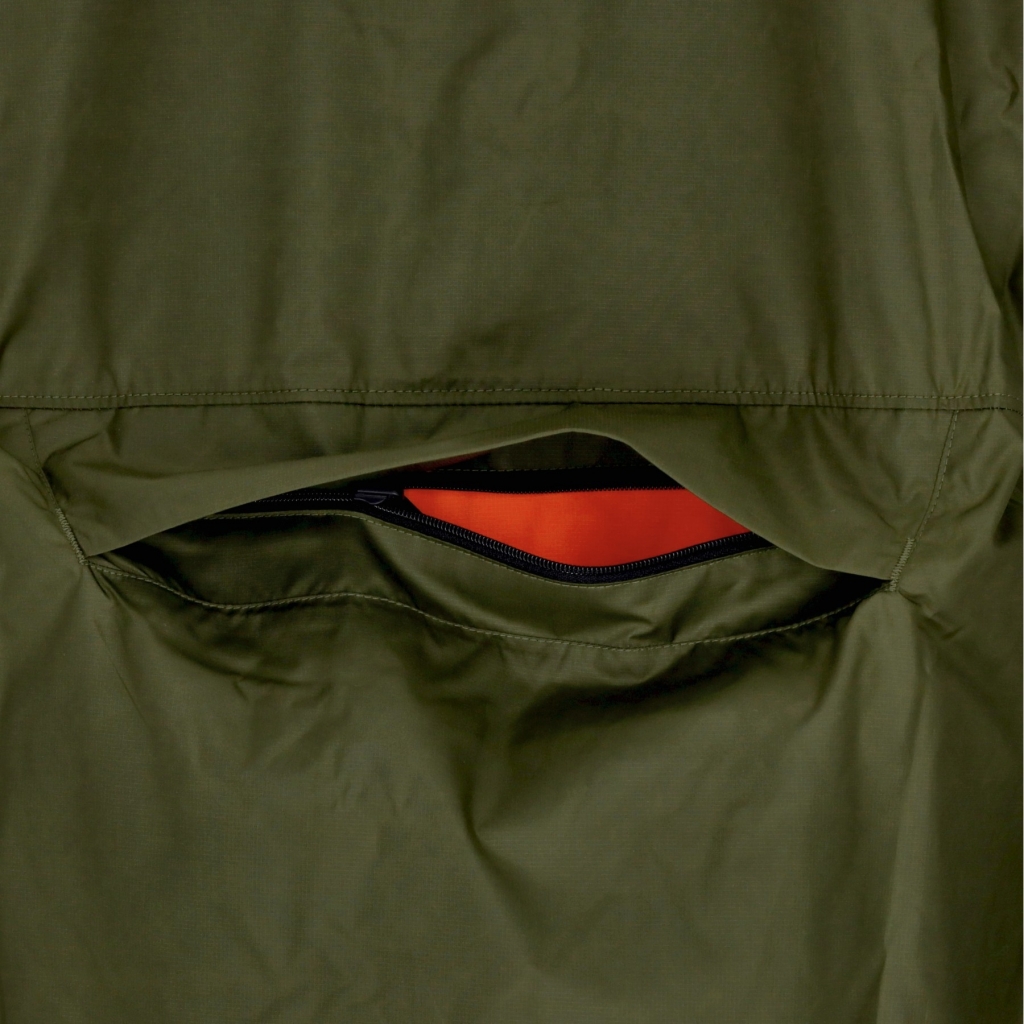 giacca a vento uomo woven jacket ROUGH GREEN/DK SMOKE GREY/SAFETY ORANGE
