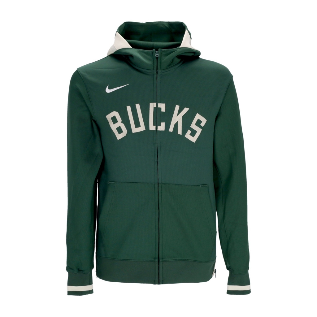 felpa leggera cappuccio zip uomo nba dri fit showtime full zip hoodie milbuc FIR/FLAT OPAL/FIR/WHITE
