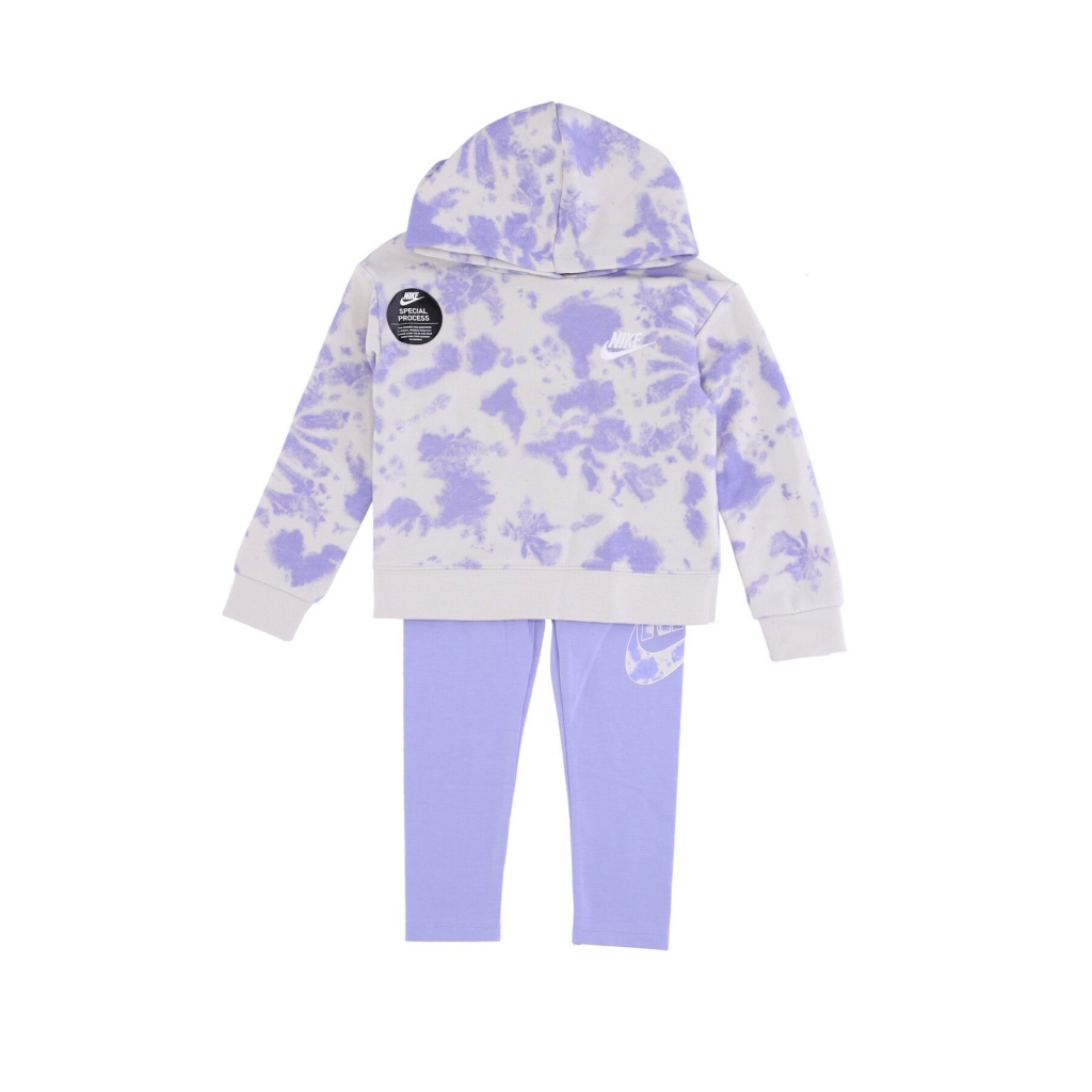 completo tuta bambina cloud wash hoodie legging LIGHT THISTLE
