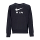 felpa leggera girocollo uomo sportswear air french terry crew BLACK/WHITE