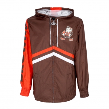 giacca a vento uomo nfl undeniable full zip windbreaker clebro BROWN