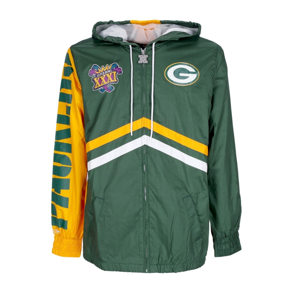giacca a vento uomo nfl undeniable full zip windbreaker grepac DARK GREEN