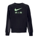 felpa leggera girocollo uomo sportswear air french terry crew BLACK/DK SMOKE GREY/GHOST GREEN