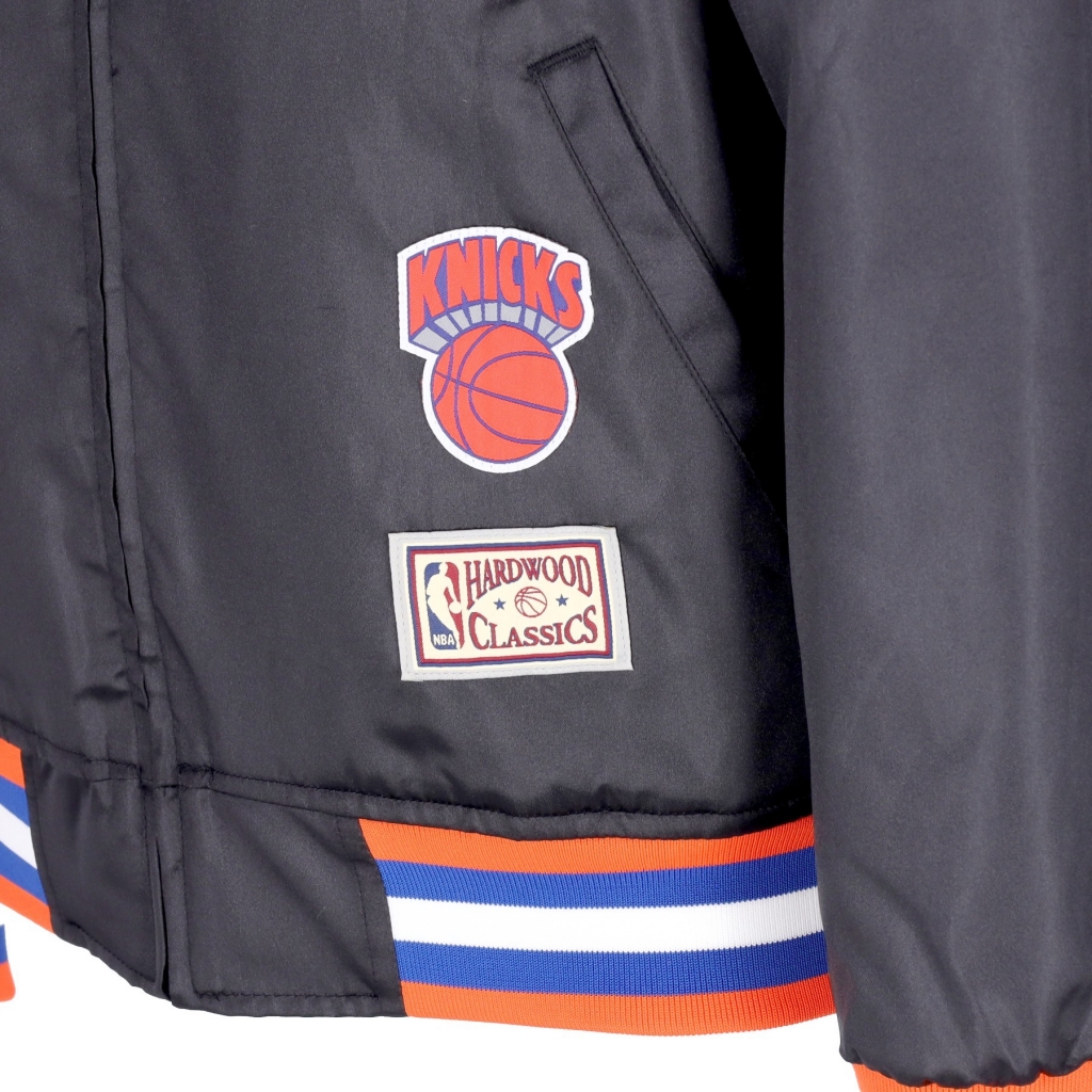 giubbotto bomber uomo nba slap sticker reversible jacket hardwood classics neykni BLACK