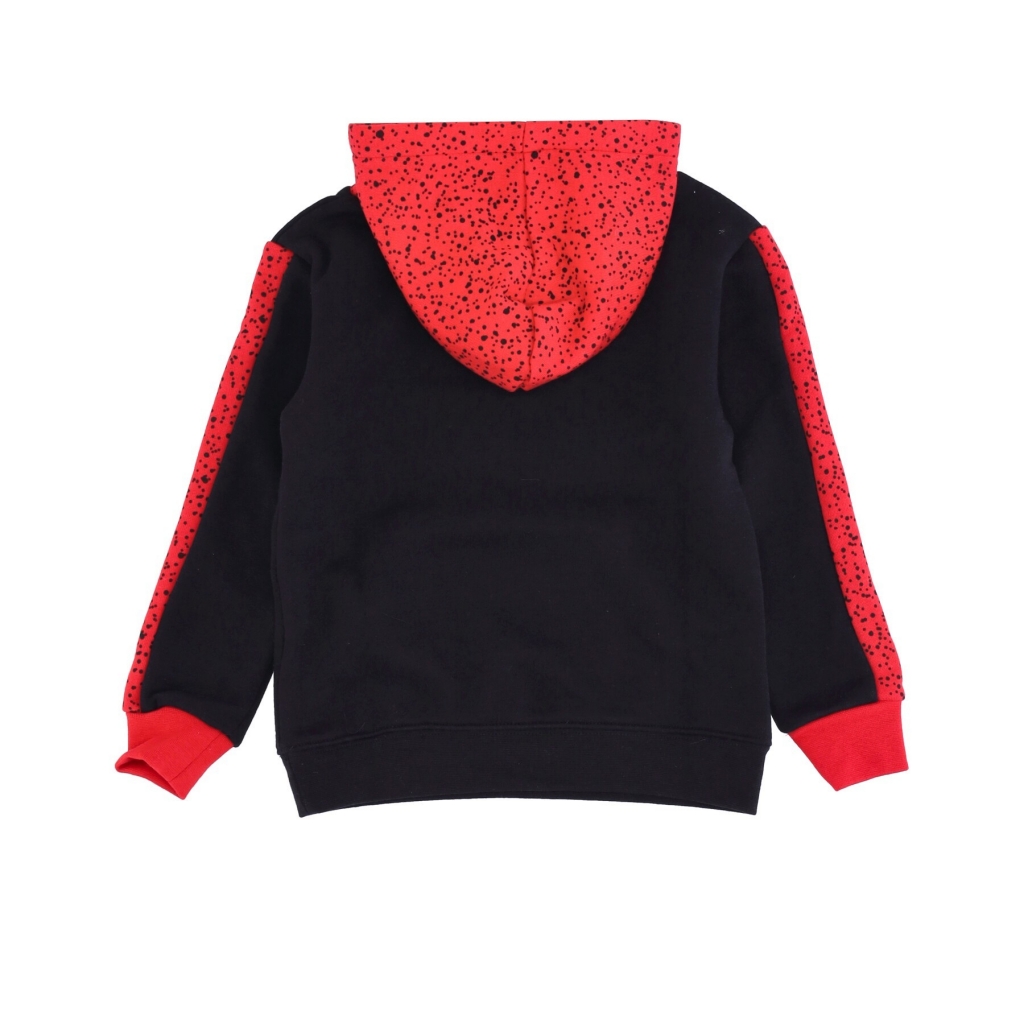 felpa cappuccio bambino air speckle fleece po hoodie BLACK