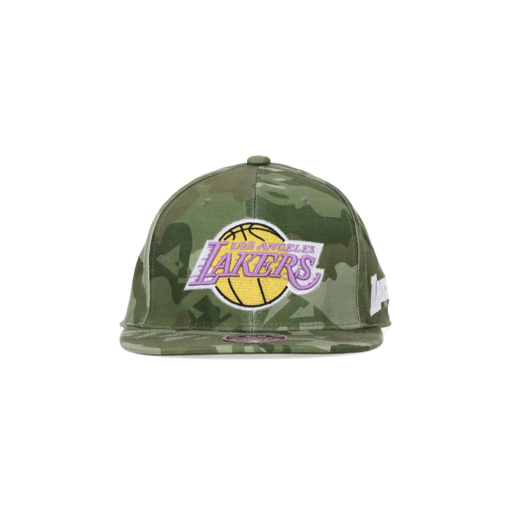 cappellino visiera piatta uomo nba tonal camo stretch fitted hardwood classics loslak CAMO GREEN