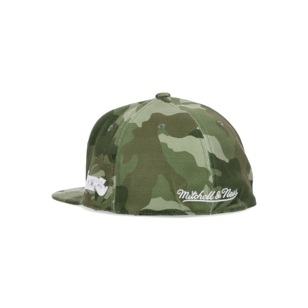 cappellino visiera piatta uomo nba tonal camo stretch fitted hardwood classics loslak CAMO GREEN