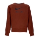 felpa leggera girocollo uomo sportswear air french terry crew OXEN BROWN/BLACK