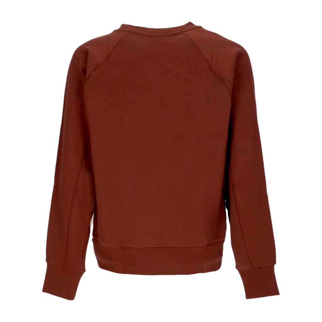 felpa leggera girocollo uomo sportswear air french terry crew OXEN BROWN/BLACK