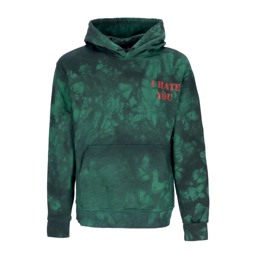felpa leggera cappuccio uomo terminator hoodie TIE DYE GREEN