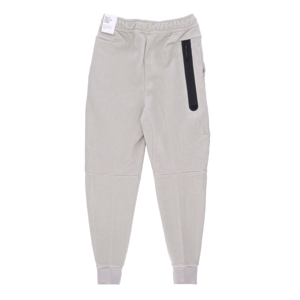 pantalone tuta felpato uomo sportswear tech fleece winter jogger COBBLESTONE/BLACK