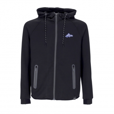 felpa leggera cappuccio zip uomo black label future hoodie